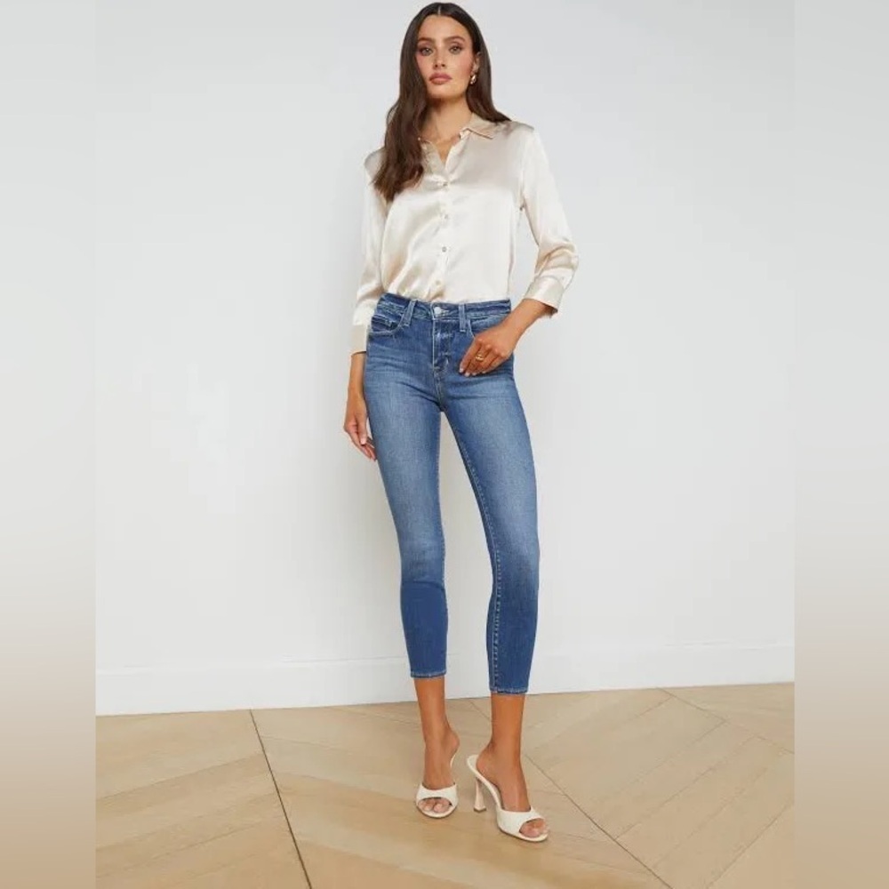 L'Agence Margot High-Rise Skinny Jeans Dark Wash